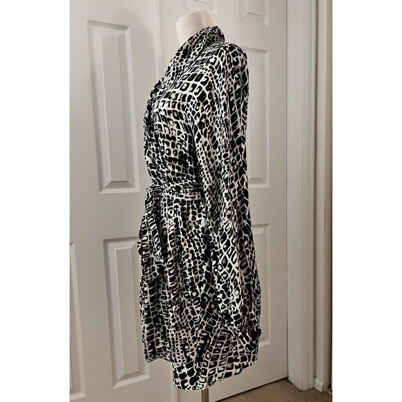 Rachel Zoe - Animal Print Dress - 100% Silk - Black and White - Sz Medium - Picture 6 of 9